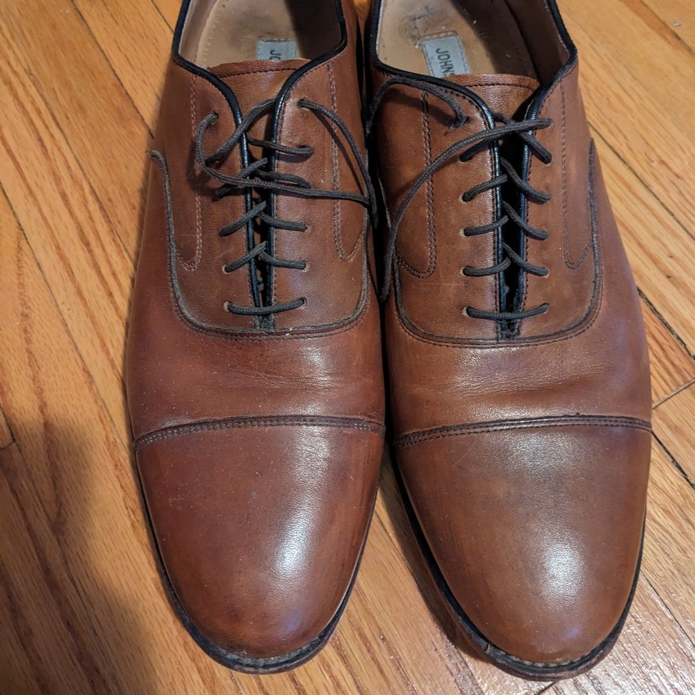 Johnston & Murphy Men's Melton Cap Toe 22-2982 Tan Size 10.5
